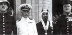سمو الشيخ أحمد الجابر الصباح حاكم الكويت إثر تقلده وسام نجمة الهند عام ١٩٢٢م