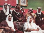 صوره للشيخ عبدالله السالم والملك سعود بن عبدالعزيز خلال زيارته للكويت