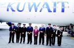 Rasha Al-Roumi CEO Kuwait Airways and flight cabin crew