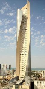 Al Hamra Tower is the tallest sculpted tower in the world.