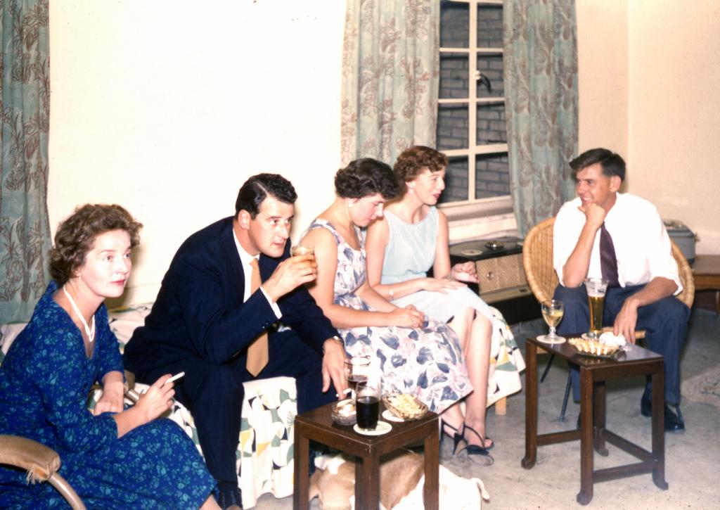 People drinking in Kuwait (in 1961) before alcohol was banned