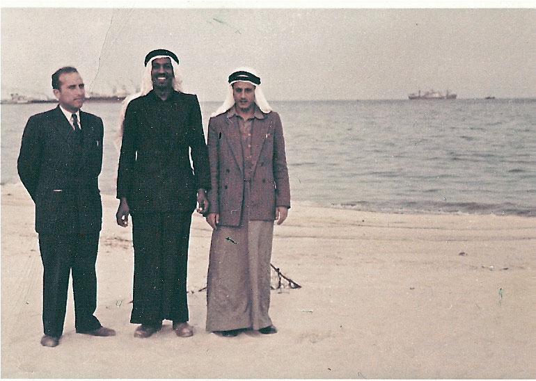 Mr. Hugo Alexander (Electrical Expert from England), Mr. Oqab Al-Khateeb and Abdulatif Hamad Al-Falah