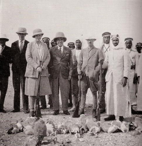 Hawaking Hubara in Kuwait Shaikh Ahmad Aljabir with Violet &amp; Harlod Dickson